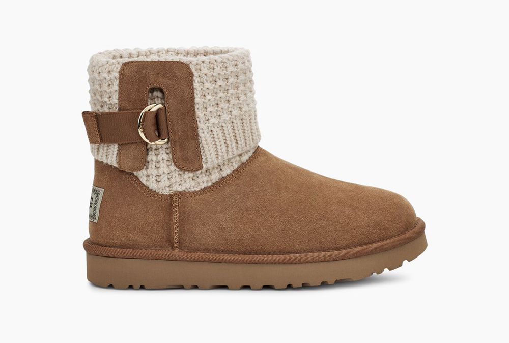 Ugg Classic Solene Mini - Womens Mini Boots - Brown - NZ (6180MQZLP)